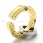 Fracture Ring Golden Titanium Pendant 20252