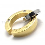 Fracture Ring Golden Titanium Pendant 20252