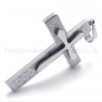 Two Layers Silvery Cross Titanium Pendant 20151