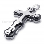 Three Layers Black Cross Titanium Pendant 20264