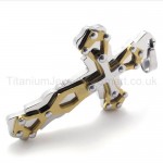 Golden Hollowed Cross Titanium Pendant 20267