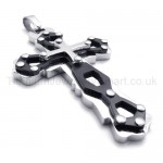 Black Hollowed Cross Titanium Pendant 20268