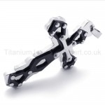 Black Hollowed Cross Titanium Pendant 20268