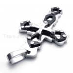 Black Hollowed Cross Titanium Pendant 20268