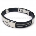 Titanium Scorpion Rubber Bracelet 05567