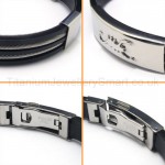 Titanium Scorpion Rubber Bracelet 05567