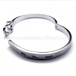 Stylish Polished Titanium Bracelet 17008