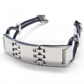 Mens Slingshot Titanium and Rubber Bracelet 17202