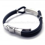 Cool Mens Titanium and Rubber Bracelet 17305