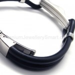 Cool Mens Titanium and Rubber Bracelet 17305