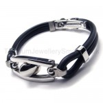 New Mens Stylish Titanium and Rubber Bracelet 17306