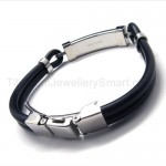 Mens Stylish Titanium and Rubber Bracelet 17307