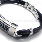 Mens Stylish Titanium and Rubber Bracelet 17307