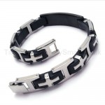 Titanium Cross And H Link Bracelet 18043