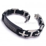 Titanium Cross And H Link Bracelet 18043