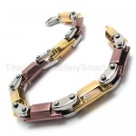 Titanium Three-tone Modules Link Bracelet 18056
