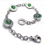Titanium Inlay Green Pearl Bracelet 18109