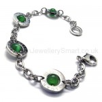 Titanium Inlay Green Pearl Bracelet 18109