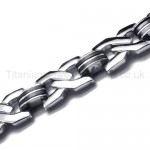 Titanium Two-tone X Link Bracelet 18305