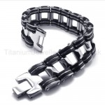 Cool Men's Titanium Box Link Bracelet 18309