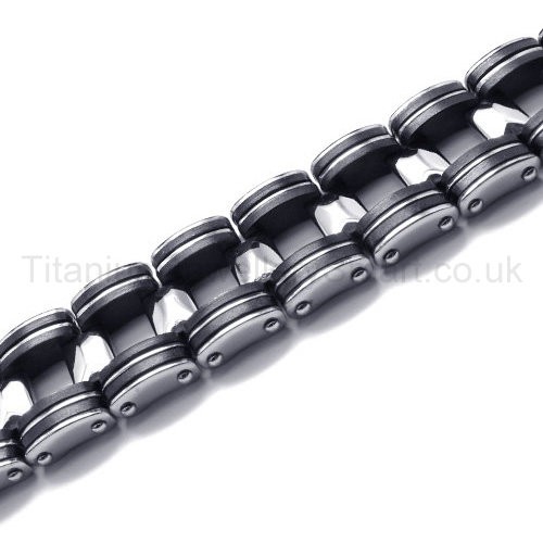 Cool Men's Titanium Box Link Bracelet 18309