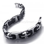 Titanium Cross and H Alternant Link Bracelet 18312