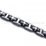 Titanium Cross and H Alternant Link Bracelet 18312