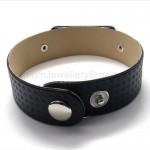 Mens Titanium and Leather Bracelet 18331