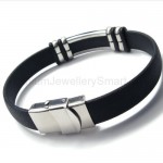 Mens Titanium and Leather Without Pattern Bracelet 18334