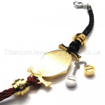 Adjustable Stylsih Womens Gold Titanium Bracelet 18342