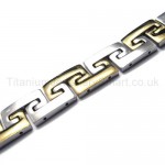 Titanium Two-tone Tightly Coupled Link Bracelet 18357