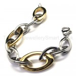 Gold Titanium Lovely Oval Women's Bracelet 18370