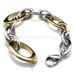 Gold Titanium Lovely Oval Women's Bracelet 18370