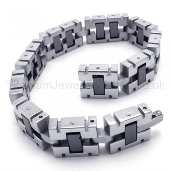 Polished Titanium Men's Bracelet 18508