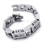 With Diamond Titanium Trendy Men's Bracelet 18509