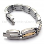 Gold Titanium Inlay Diamond Bracelet 18514