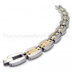 Gold Titanium Inlay Diamond Bracelet 18514