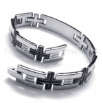 Great Wall Series Titanium Cross Link ID Bracelet 18625