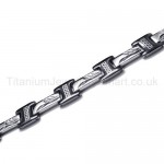Great Wall Series Titanium Engraved Twig Bracelet 18627