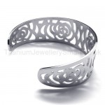 Titanium Hollow Cuff Bracelet 18661