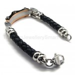 Stylish Gold Titanium Leather Bracelet 18722