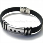 Titanium Leather Five-pointed Star Bracelet 18800
