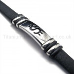 Titanium Leather $ Mens Bracelet 18804