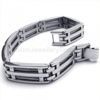 Titanium Cable Mens Bracelet 18822