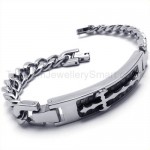 Womens Lovers Titanium Cross ID Bracelet 18871