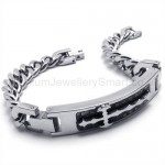 Womens Lovers Titanium Cross ID Bracelet 18871