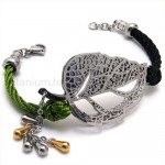 Cute Womens Titanium Leaf Bracelet 18919