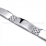 Polished Titanium Mechanics Link ID Bracelet 19204