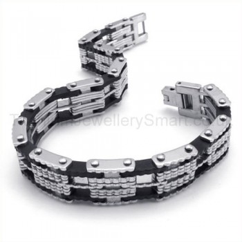 Lovers Mens Titanium Double Row Bracelet 19209