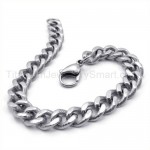 Polished Titanium Cable Curb Link Bracelet 19212